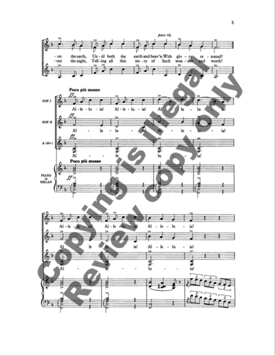 Carol of the Heavenly Hosts SSA scores gallery preview page 4