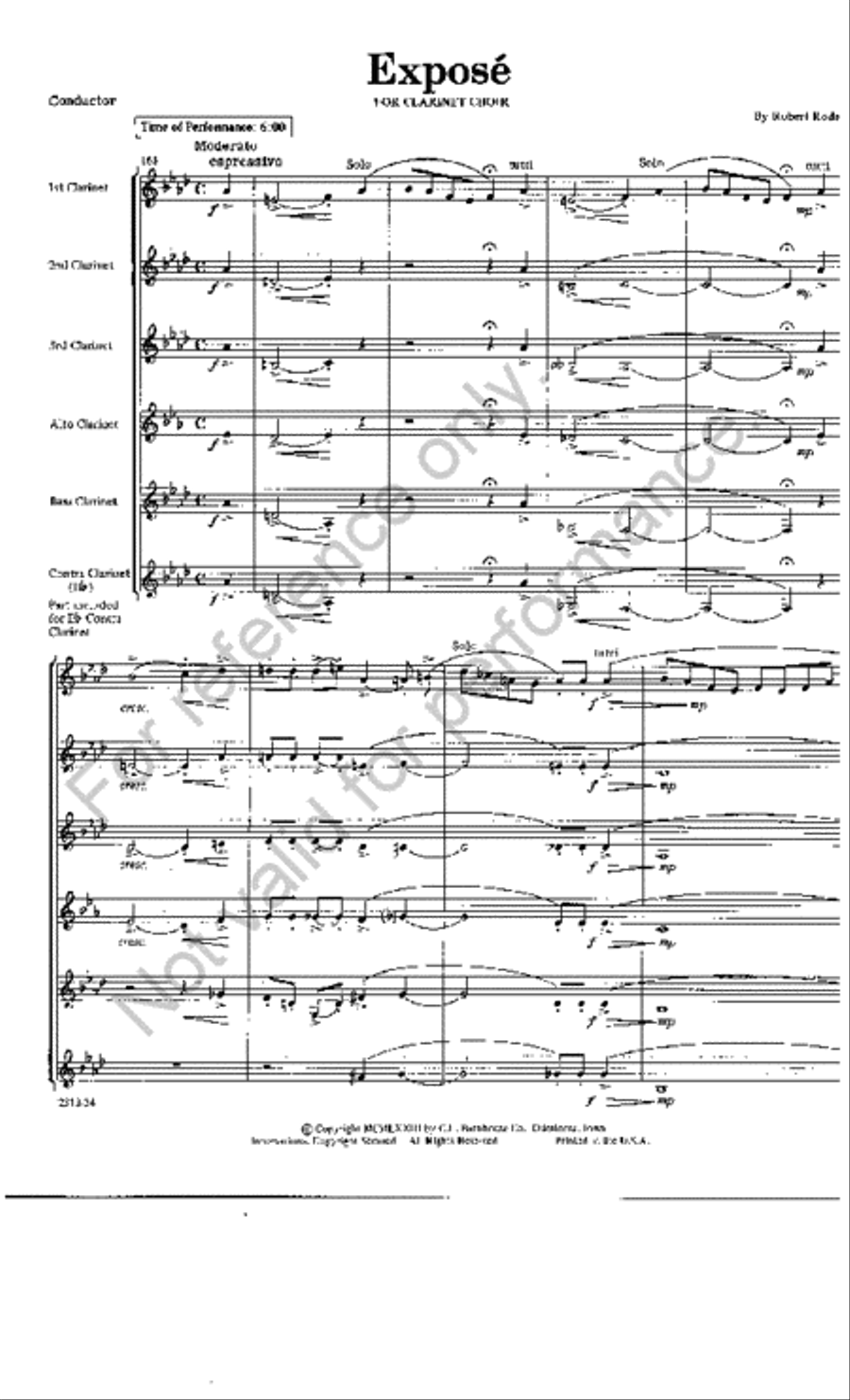 Expose Clarinet Choir scores gallery preview page 2