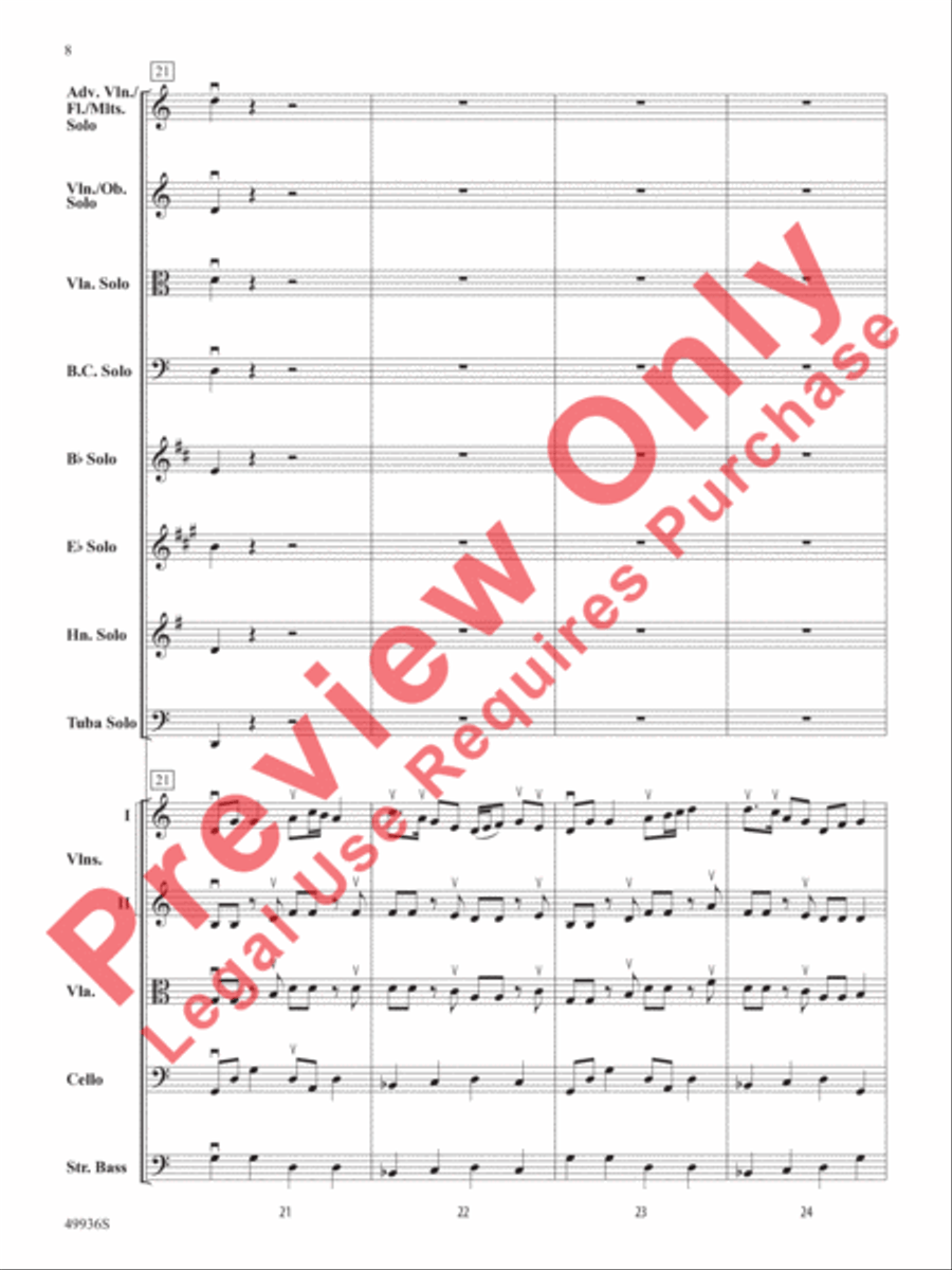 A Chameleon Concerto String Orchestra scores gallery preview page 9