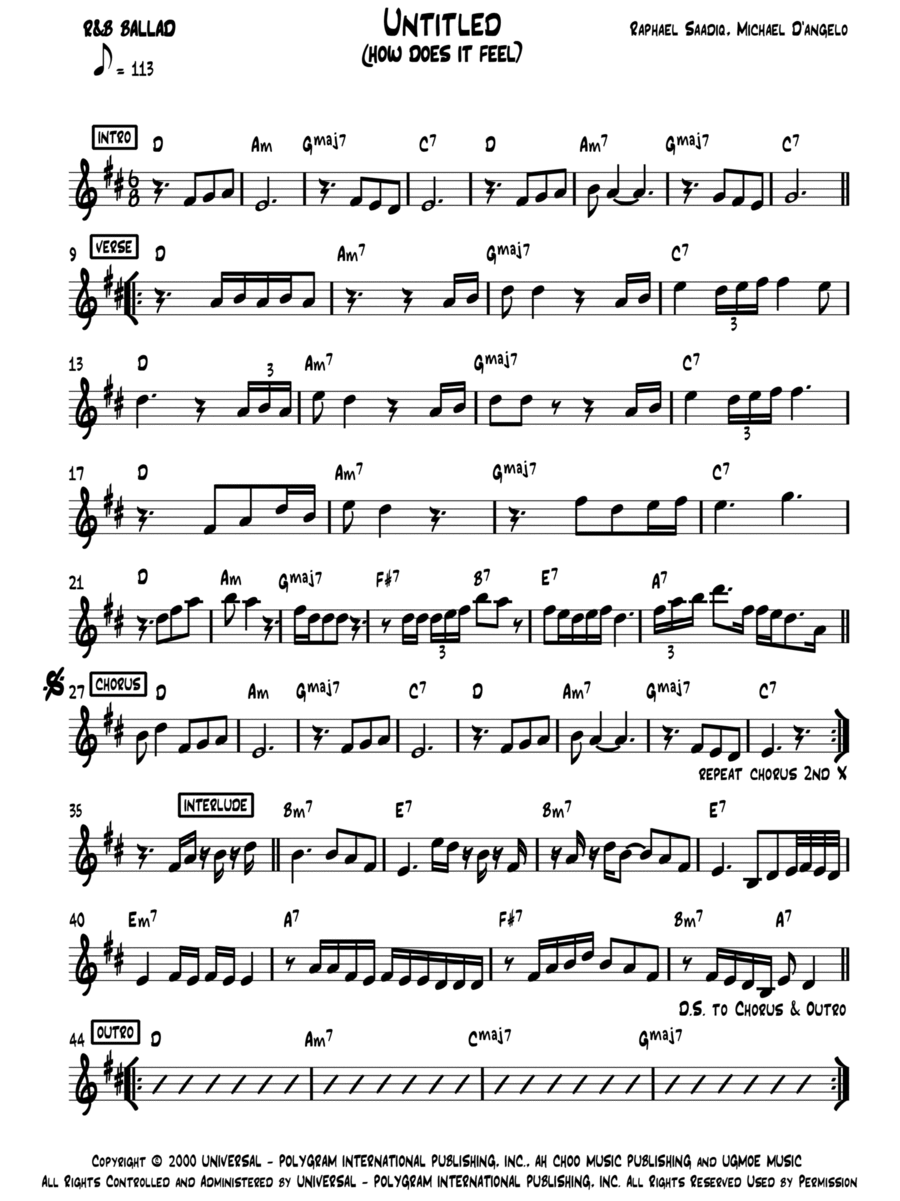 (untitled) How Does It Feel Piano scores gallery preview page 1