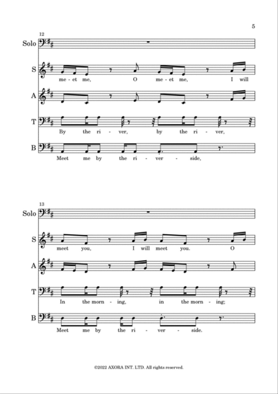 Meet Me By The Riverside Meet Me By The Riverside 4-Part scores gallery preview page 5