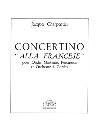 Concertino 'alla Francese' (ondes Martenot & Other Instruments)