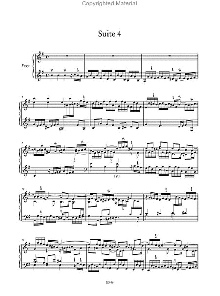 8 Suites for Keyboard (1720) HWV 426-433 ‘mises dans une autre applicature pour la facilité de la main’ by Gottlieb Muffat (1736) Harpsichord scores gallery preview page 5
