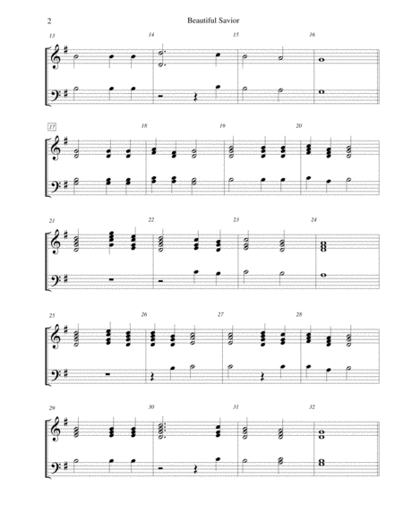 Beautiful Savior (Crusader's Hymn) - for 2-octave handbell choir image number null