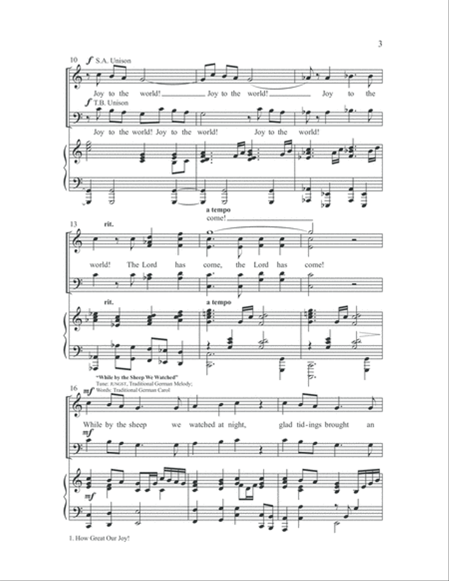 Joy Has Dawned 4-Part scores gallery preview page 9