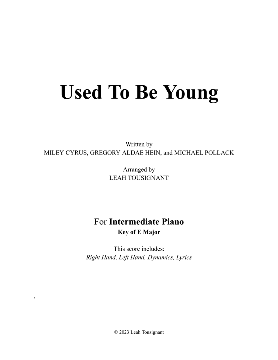 Book cover for Used To Be Young