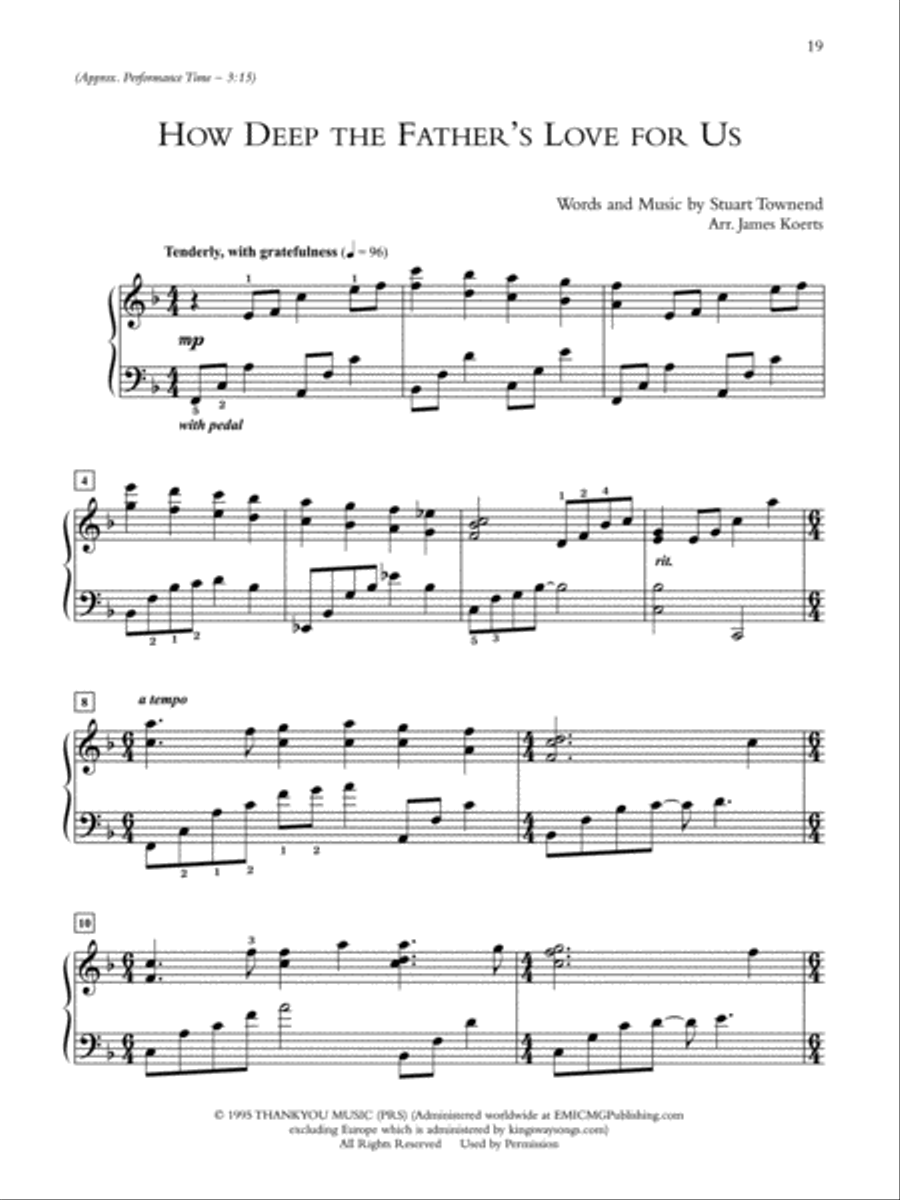 Getty and Townend Praise Classics Piano Solo scores gallery preview page 5