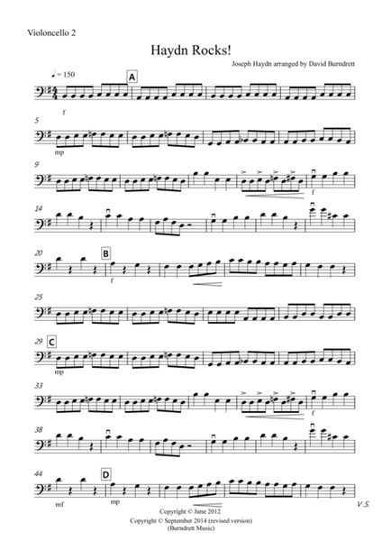 Haydn Rocks! for Cello Quartet image number null