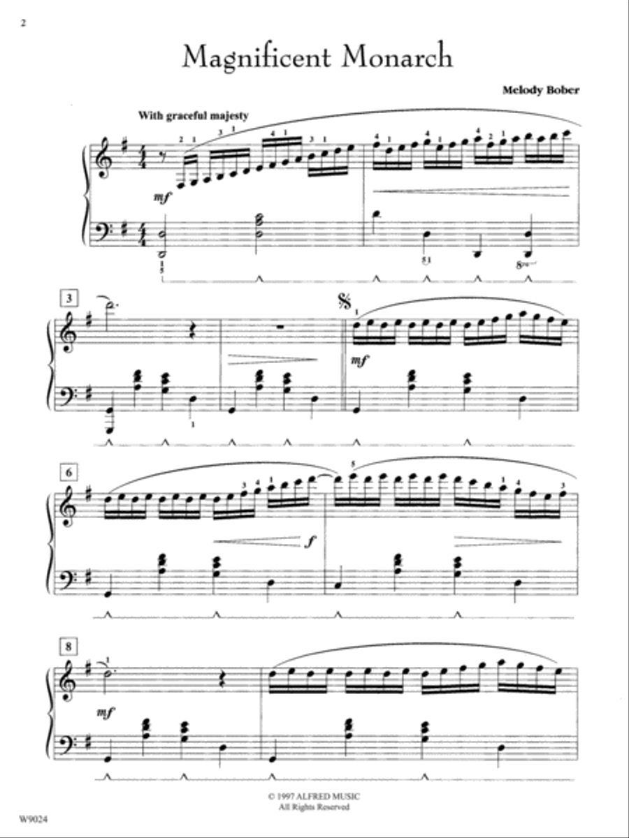 Magnificent Monarch Magnificent Monarch Piano Solo scores gallery preview page 2