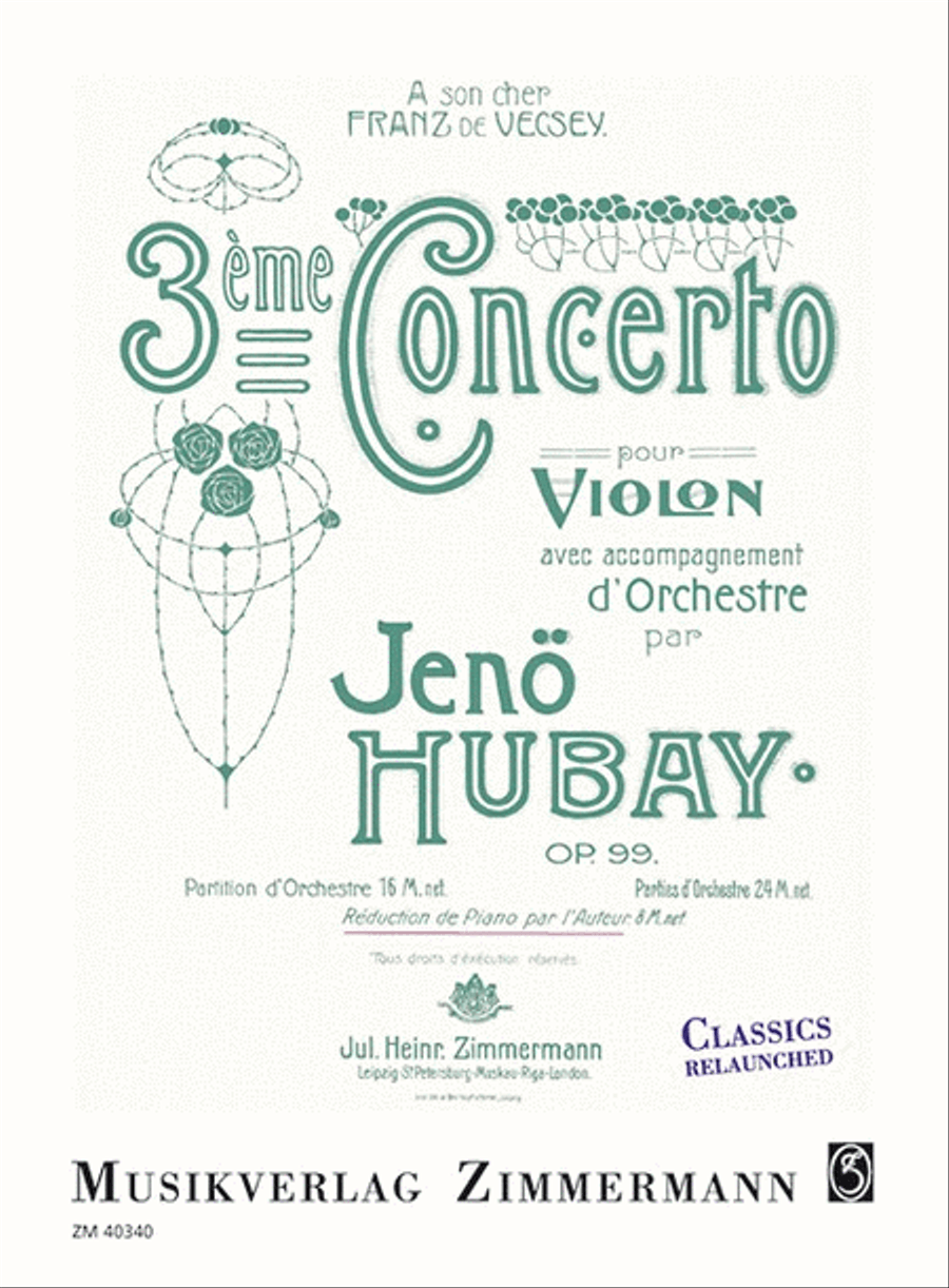 3. Concerto G minor Op. 99 Violin Solo scores gallery preview page 1