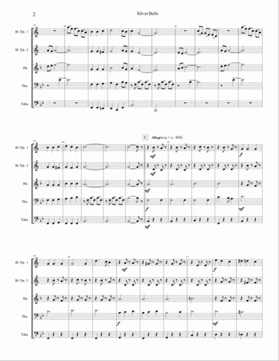 Silver Bells Brass Ensemble scores gallery preview page 3