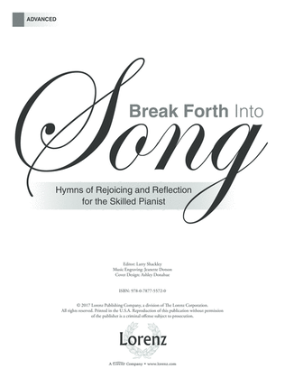 Book cover for Break Forth Into Song (Digital Delivery)
