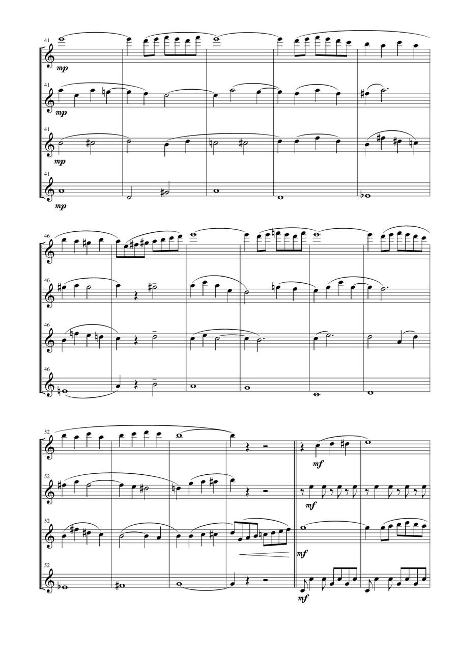 Life Is Beautiful (la Vita E Bella) Woodwind Quartet scores gallery preview page 6