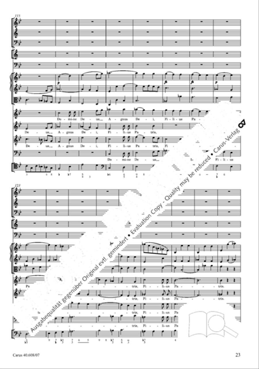 Missa Sancti Bernardi von Offida in B 4-Part scores gallery preview page 38