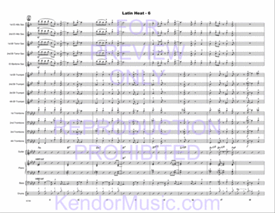 Latin Heat Latin Heat Jazz Ensemble scores gallery preview page 7