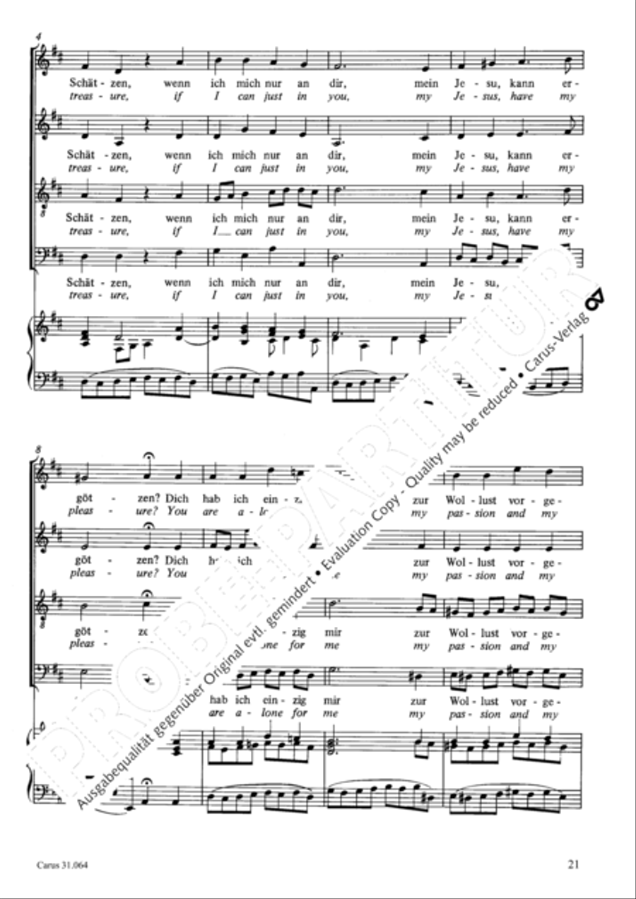 See now, what kind of love (Sehet, welch eine Liebe hat uns der Vater erzeiget) 4-Part scores gallery preview page 22