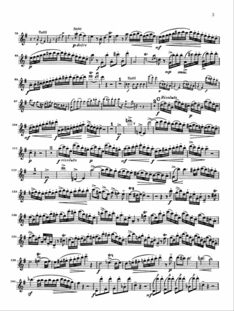 Concerto for Flute and Orchestra G major KV 313 Flute scores gallery preview page 4