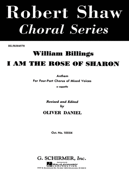 I Am The Rose Of Sharon   A Cappella