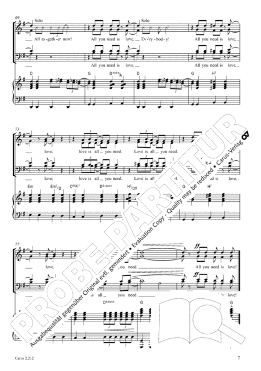 Love songs. Choral collection with CD 4-Part scores gallery preview page 12