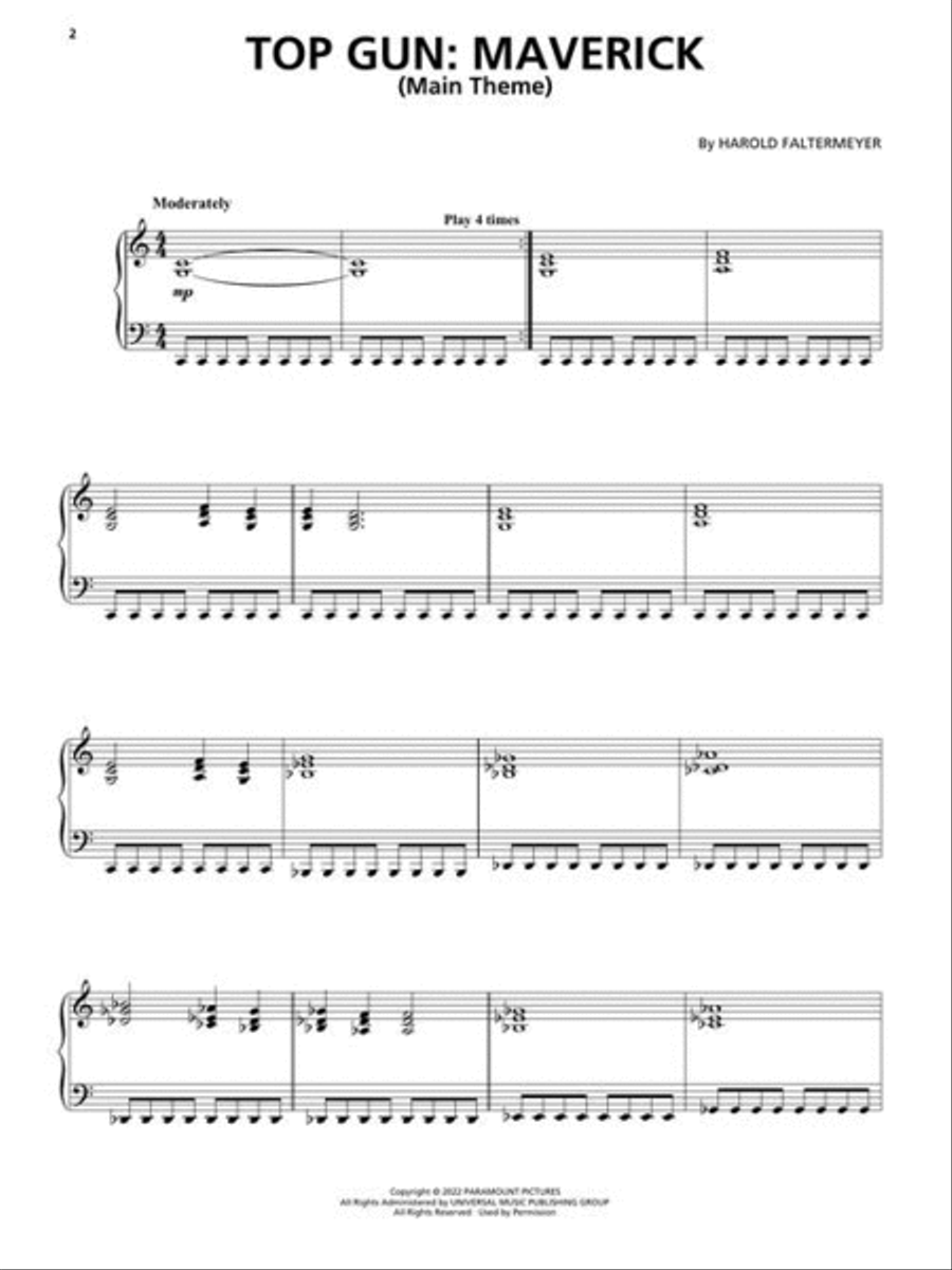 Top Gun: Maverick Piano, Vocal, Guitar scores gallery preview page 4