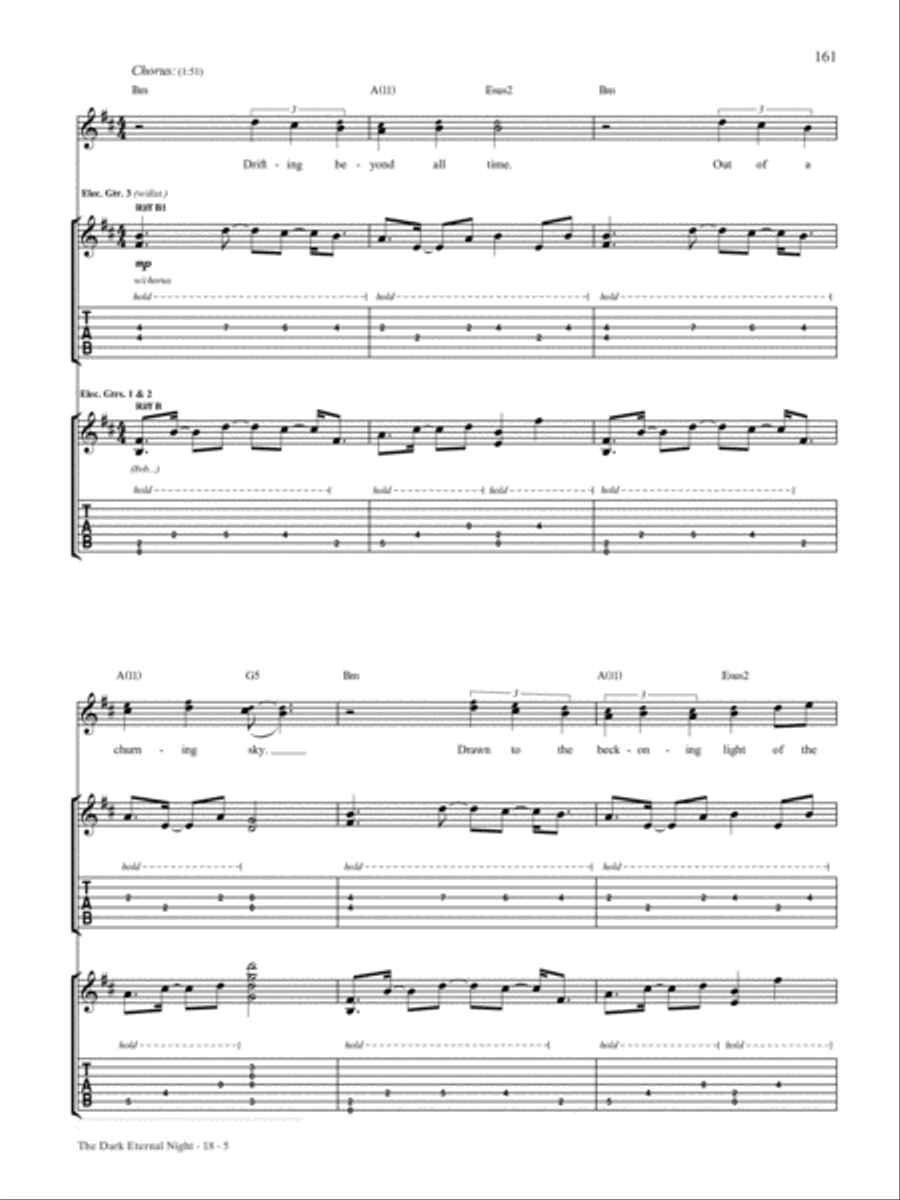 The Dark Eternal Night Guitar Tablature scores gallery preview page 5