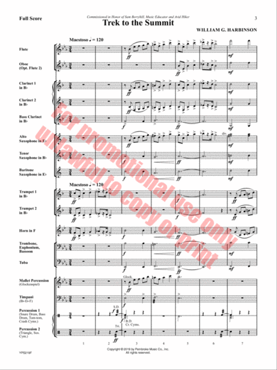 Trek to the Summit Concert Band scores gallery preview page 4