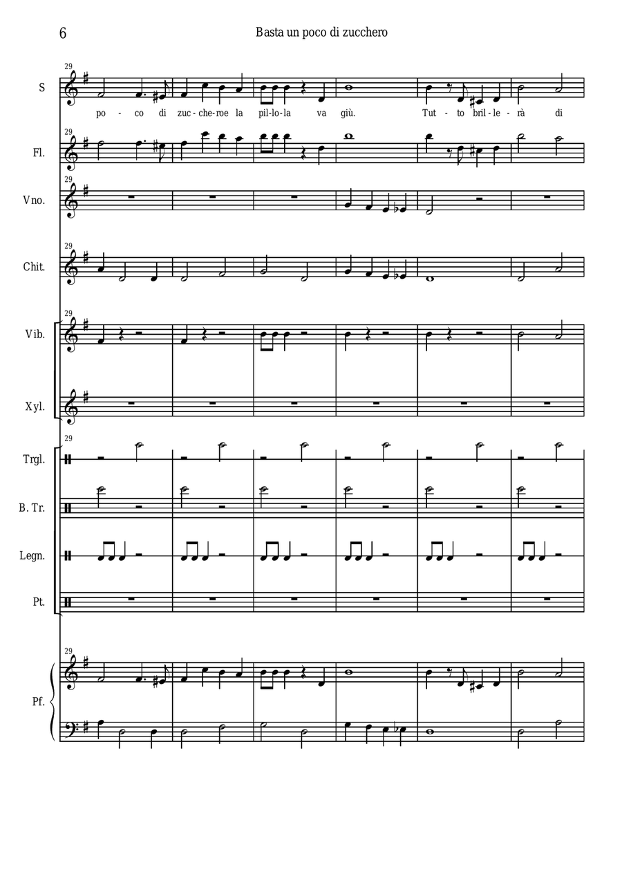 Basta un poco di zucchero Unison Choir scores gallery preview page 6