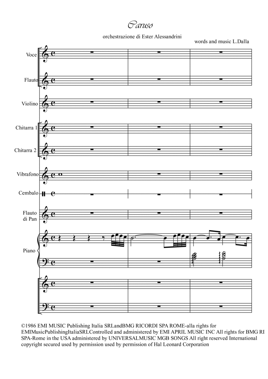 Caruso Flute scores gallery preview page 1
