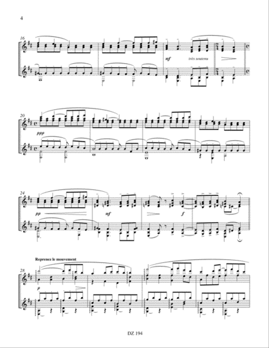 Pavane pour une infante défunte Classical Guitar scores gallery preview page 4