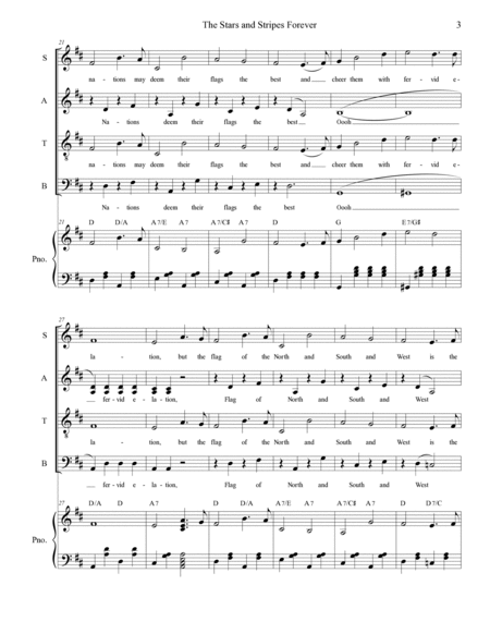 The Stars And Stripes Forever (SATB Divisi) image number null