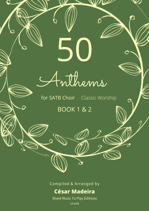 Book cover for 50 Easy Worship Anthems for SATB Choir - W/Chords (Book 1&2)