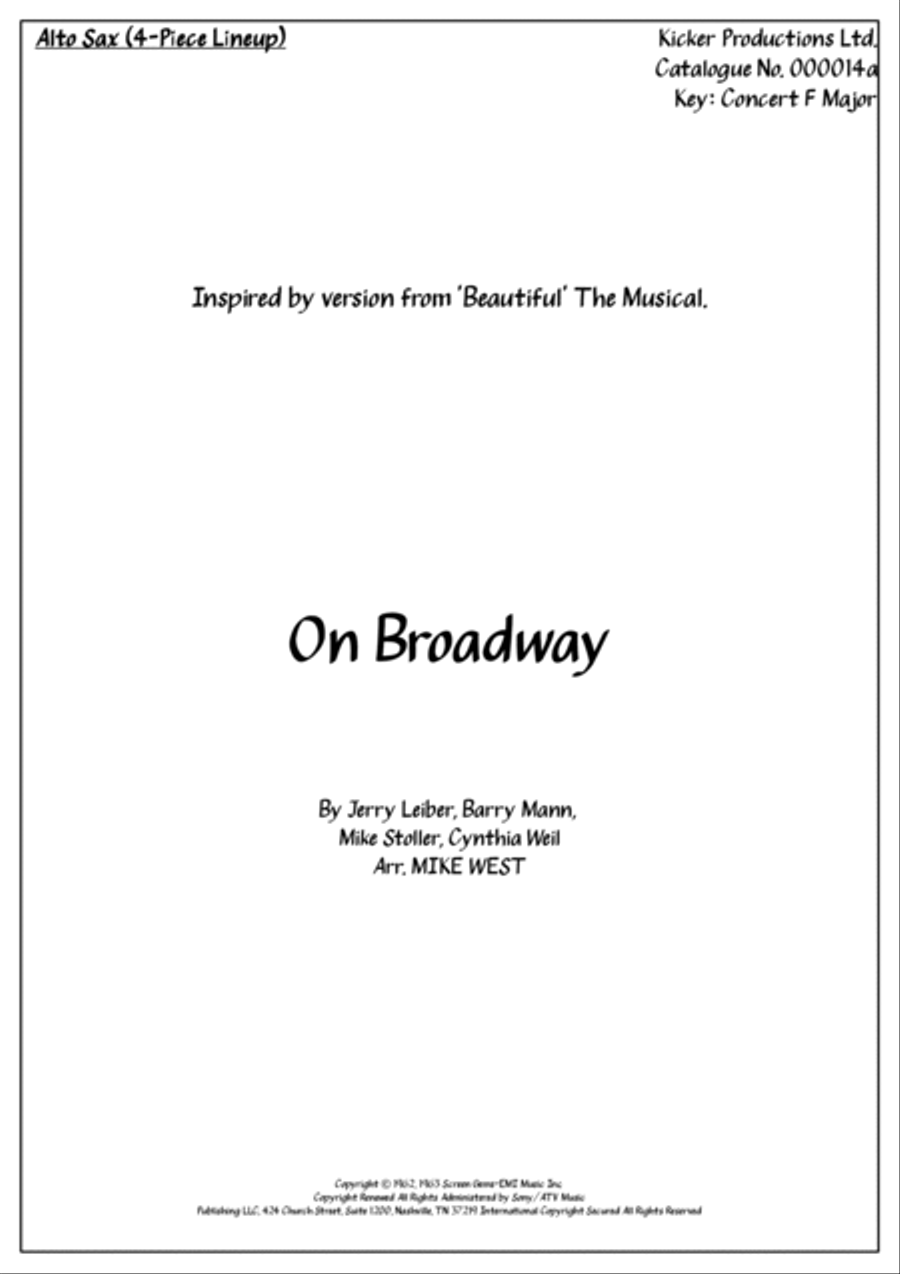 On Broadway Small Ensemble scores gallery preview page 4
