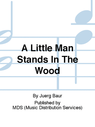 A little man stands in the wood