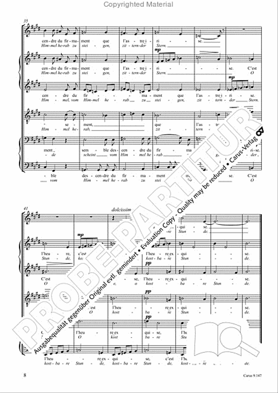 Gottwald/Faure: Deux Melodies Choir scores gallery preview page 9