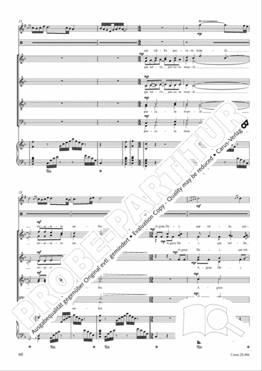 Pastoral Mass 4-Part scores gallery preview page 61