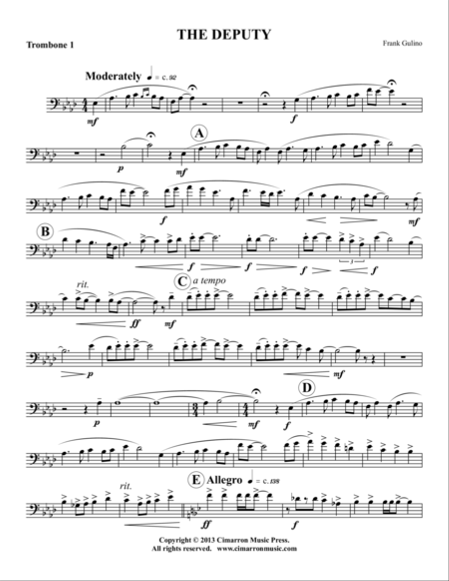 The Deputy Trombone Quartet scores gallery preview page 5