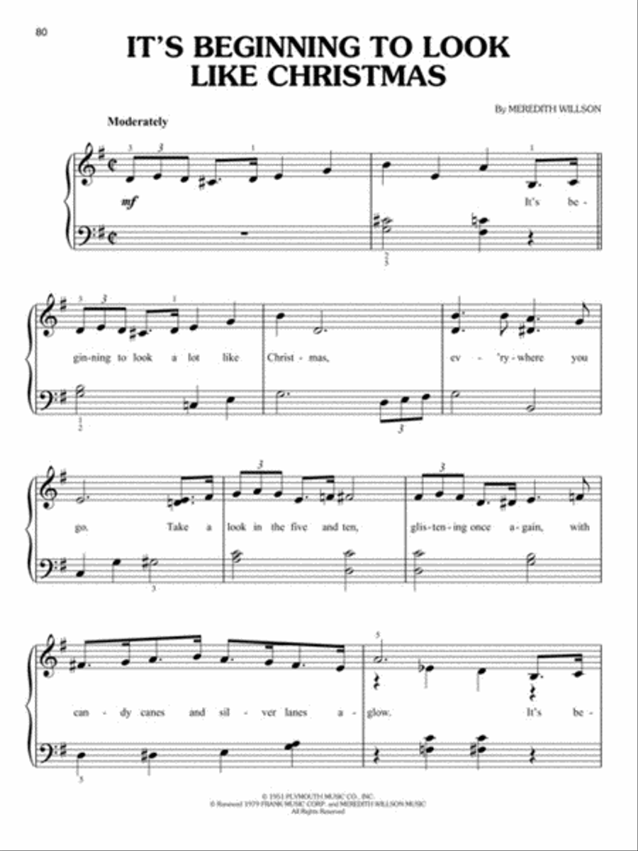 Simple Christmas Songs Easy Piano scores gallery preview page 5
