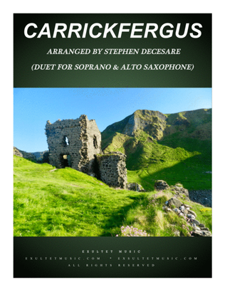 Book cover for Carrickfergus (Duet for Soprano and Alto Saxophone)