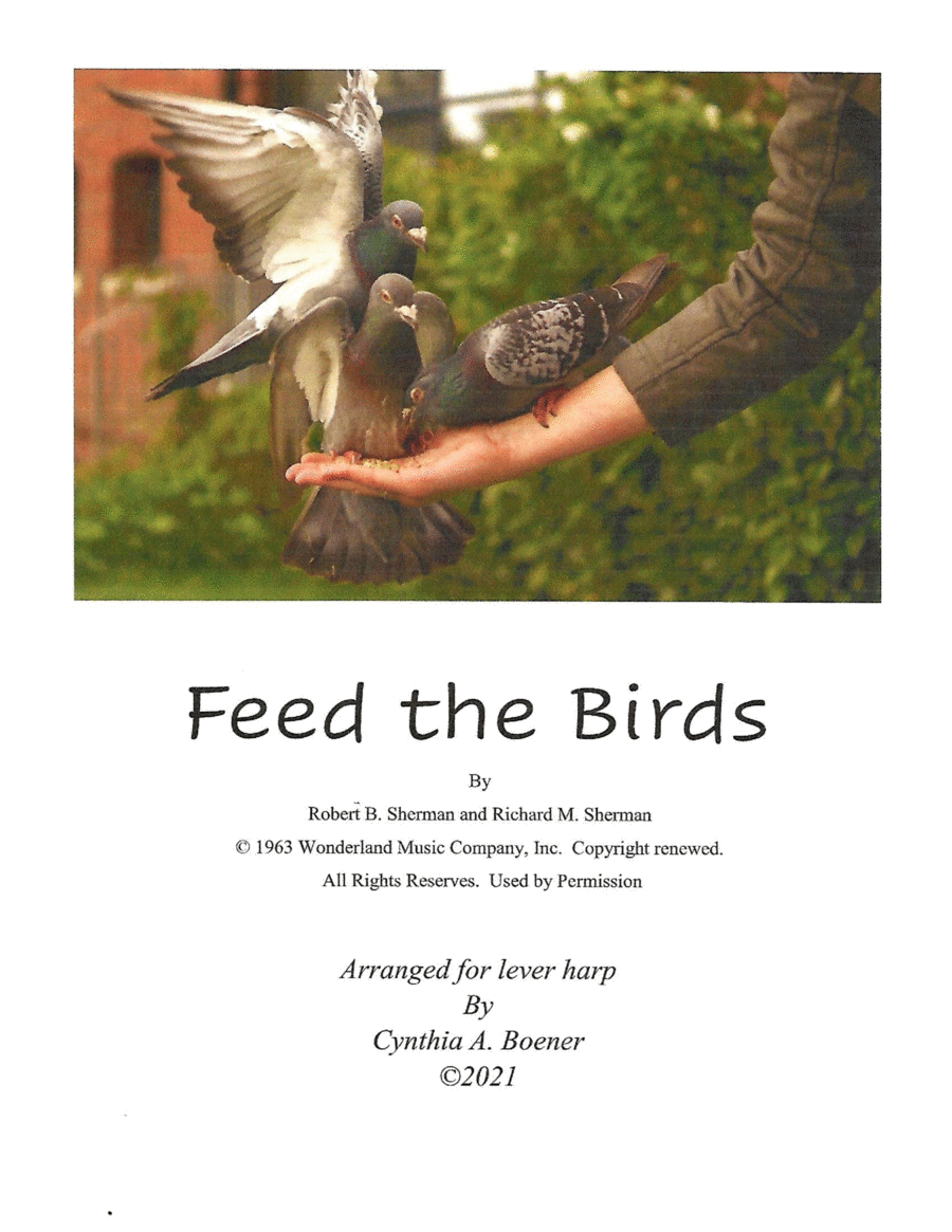 Feed The Birds (tuppence A Bag) Harp scores gallery preview page 1