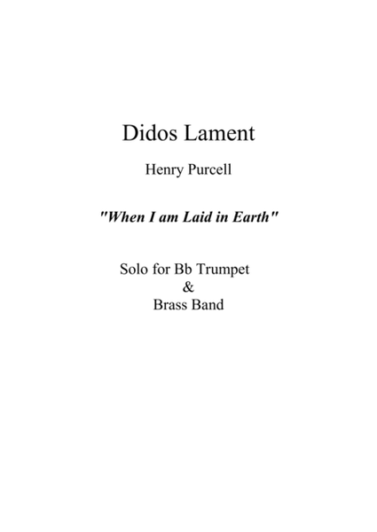 When I am Laid in Earth (Dido's Lament) image number null