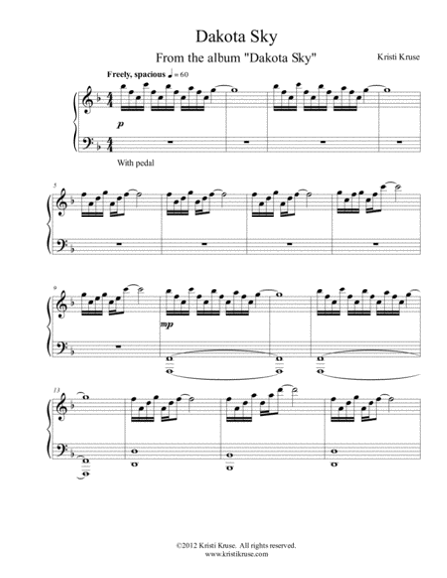 Dakota Sky Piano Solo Dakota Sky Piano Solo Piano Solo scores gallery preview page 2