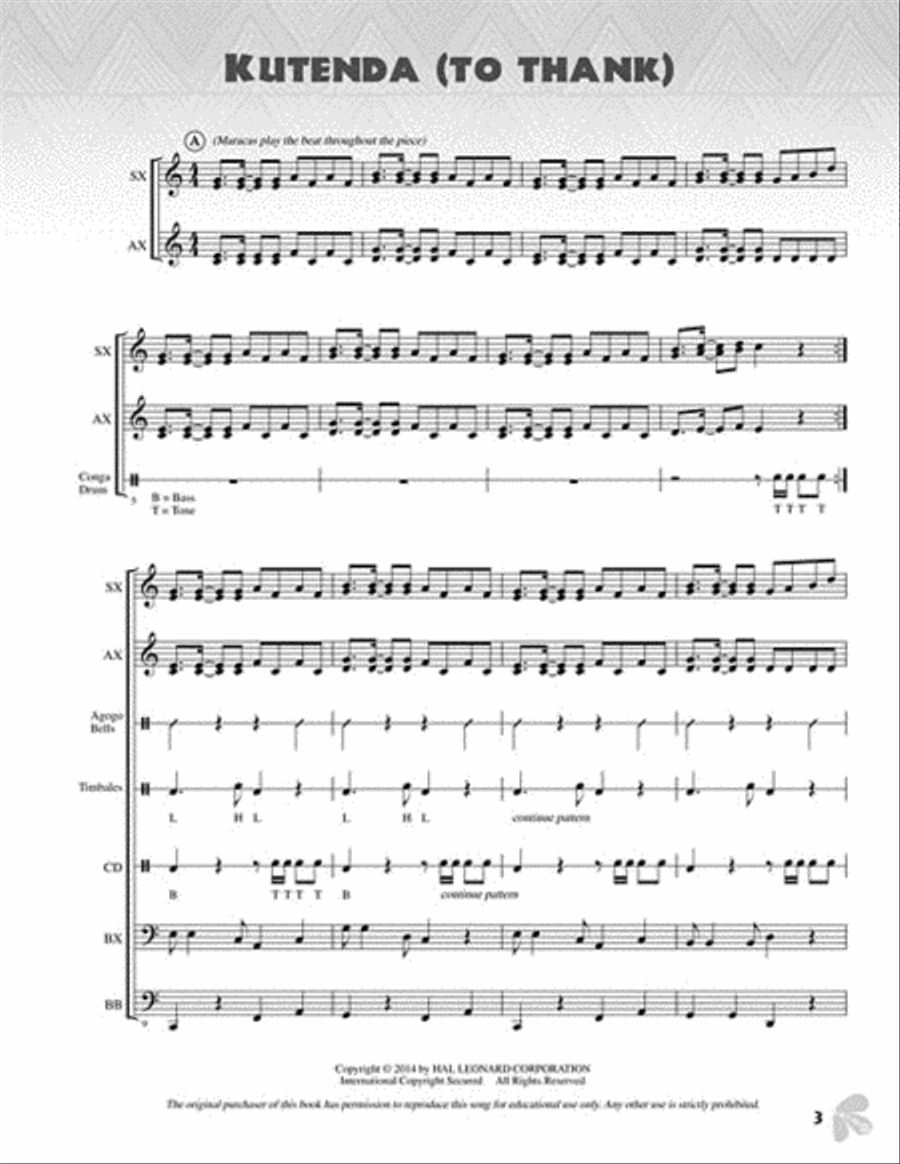 Kutamba! Choir scores gallery preview page 3