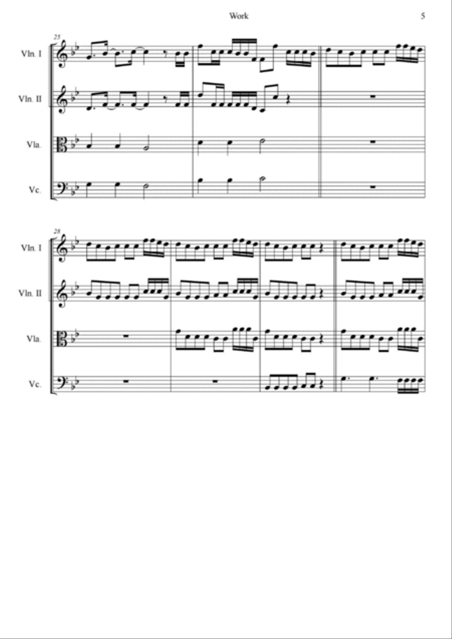 Work String Quartet scores gallery preview page 5