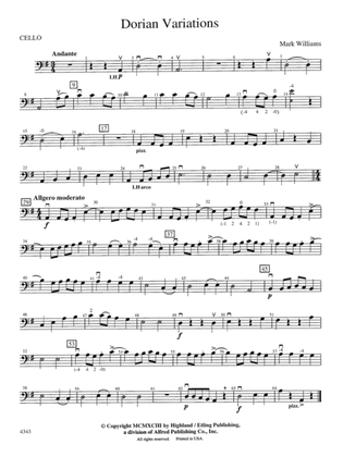 Dorian Variations: Cello