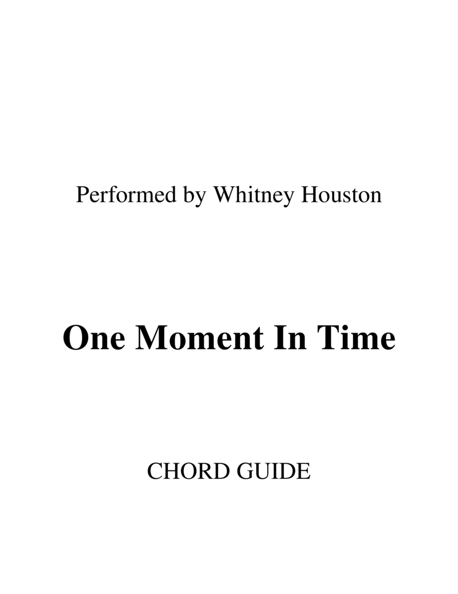 One Moment In Time