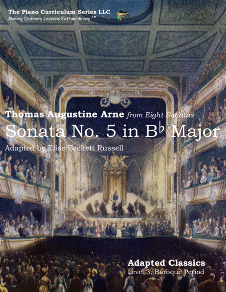 Sonata No. 5 in Bb Major Piano Solo scores gallery preview page 1