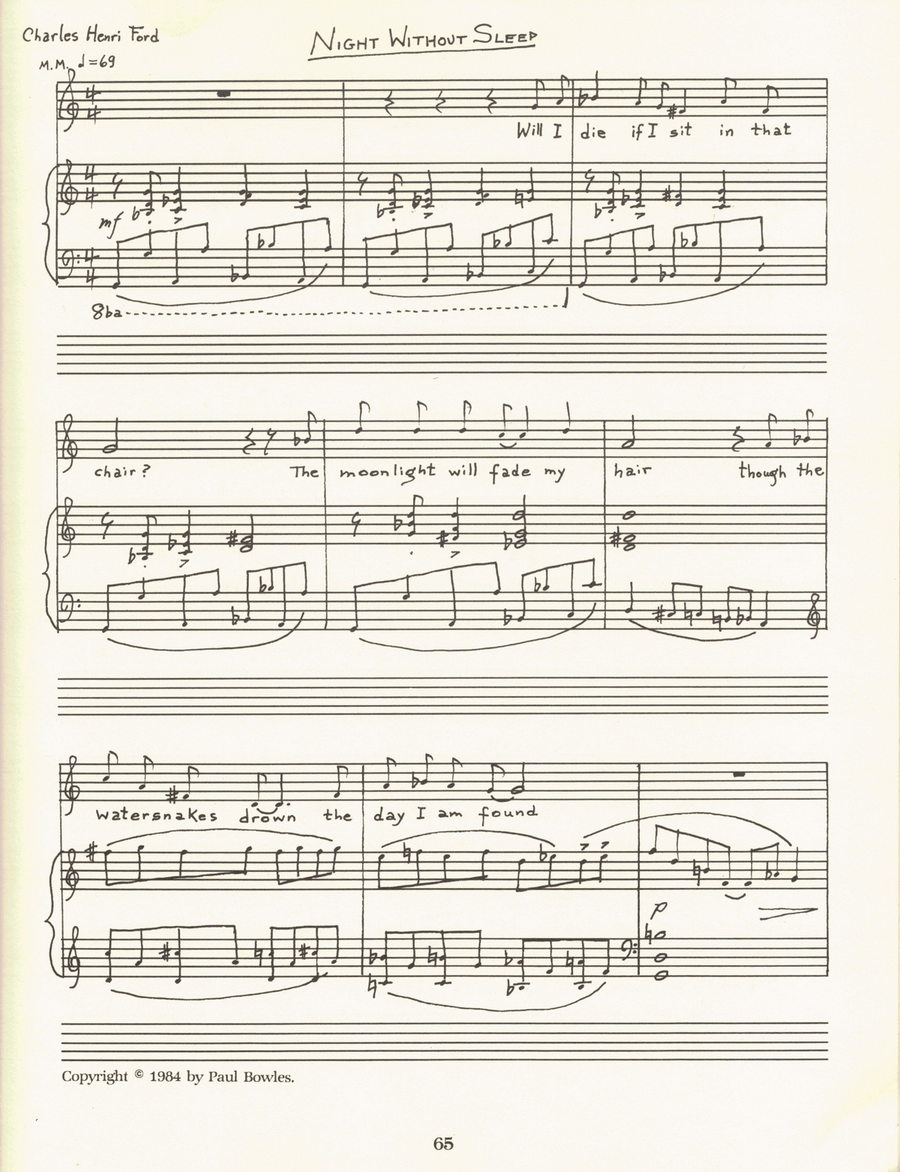 Night Without Sleep Piano, Vocal scores gallery preview page 1