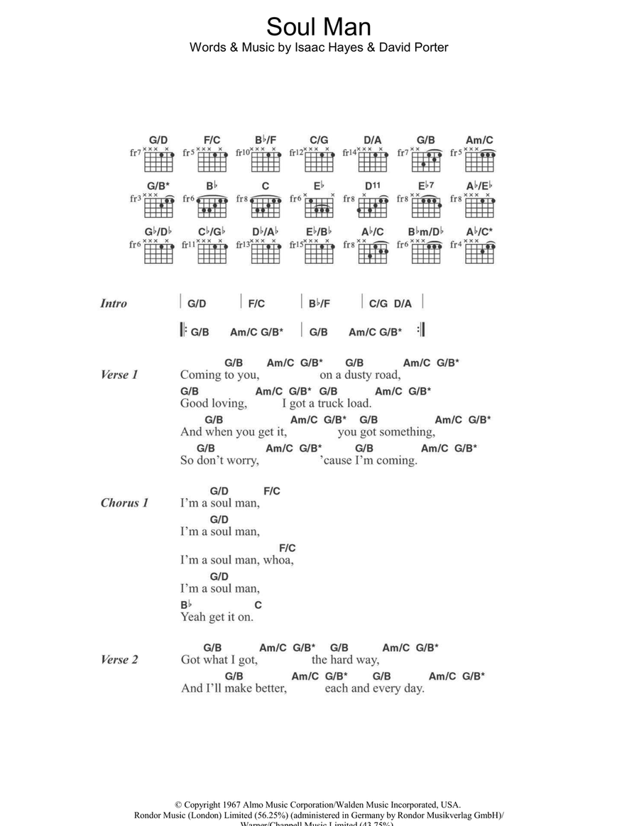 Soul Man Acoustic Guitar scores gallery preview page 1