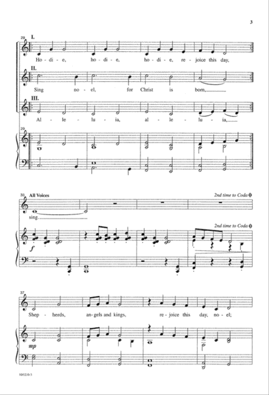 Sing Hodie Noel Sing Hodie Noel Unison Choir scores gallery preview page 3