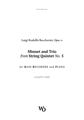 Minuet by Boccherini for Bass Recorder